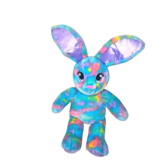 Build-A-Bear Other - Build a Bear Tie Dye Easter Bunny Plush Satin Ears Stuffed Animal Sewn Eyes 21"